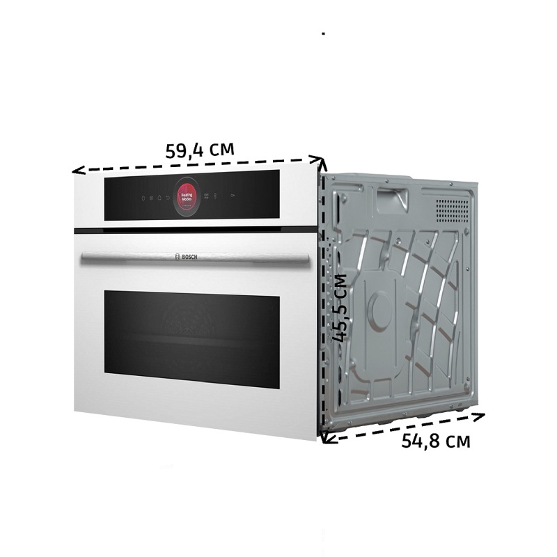 картинка Электрический духовой шкаф с функцией СВЧ Bosch CMG7241W1 белый  картинка Электрический духовой шкаф с функцией СВЧ Bosch CMG7241W1 белый