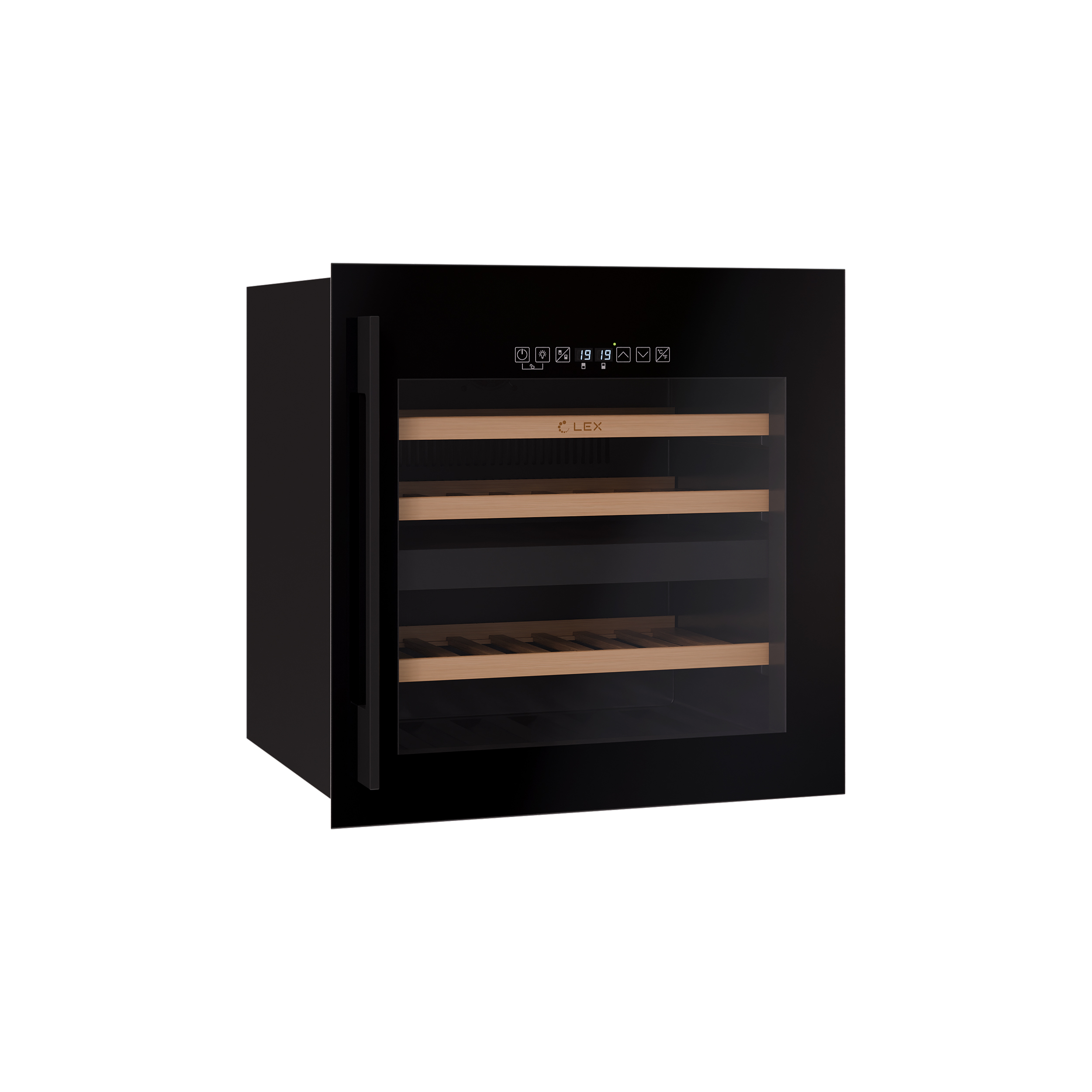 картинка Встраиваемый винный шкаф Lex LWD6036BL dual zone S  картинка Встраиваемый винный шкаф Lex LWD6036BL dual zone S