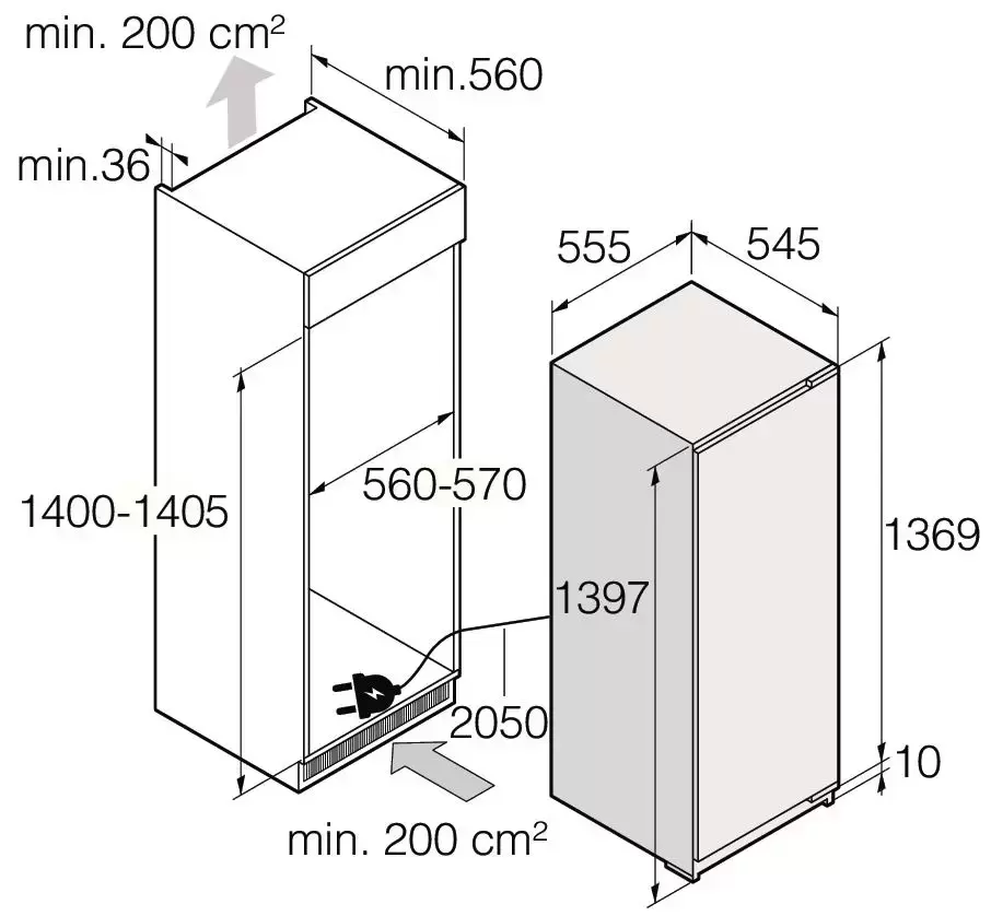 картинка Встраиваемый холодильник Asko R31442I 
