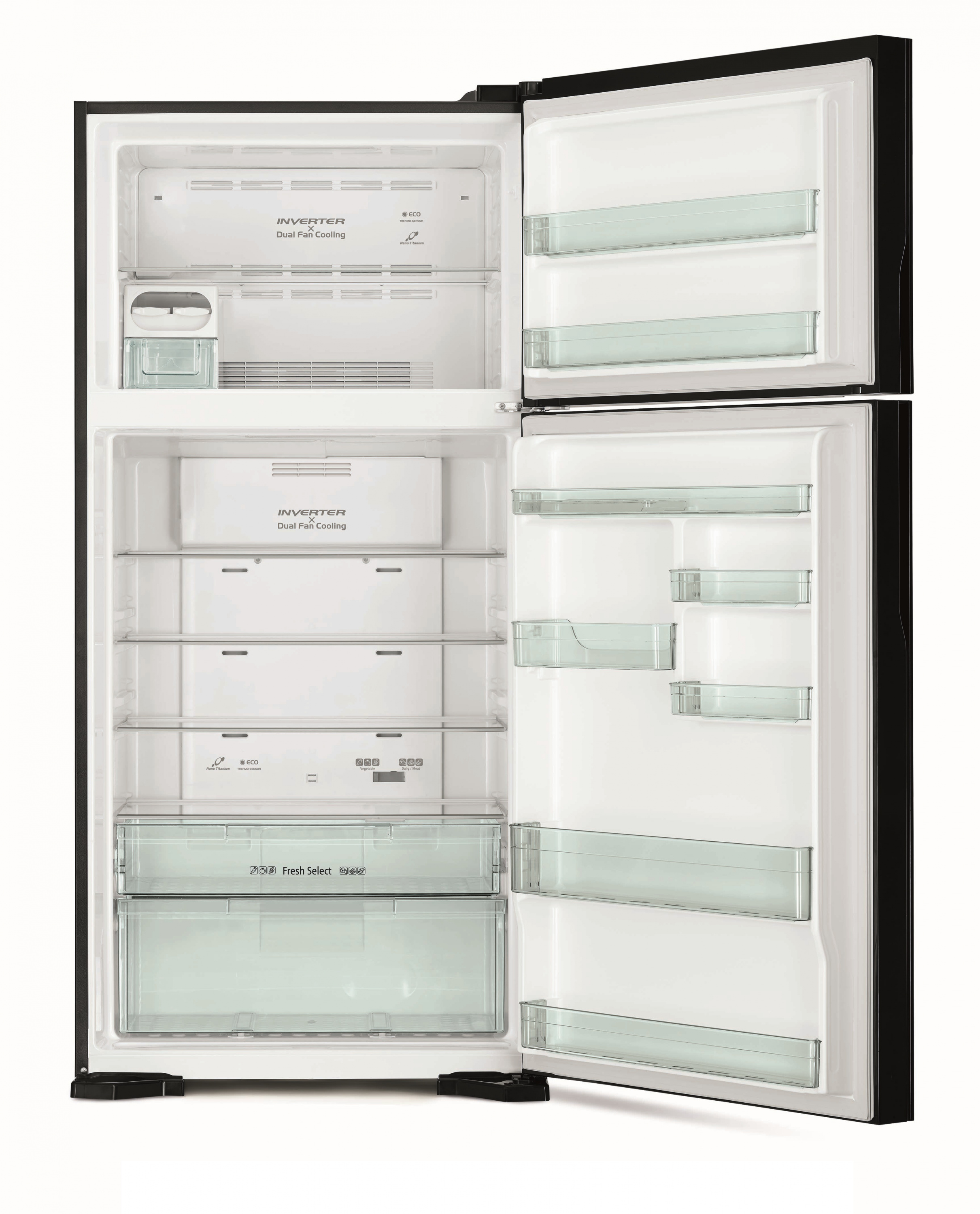 картинка Отдельностоящий холодильник Hitachi R-VG660PUC7-1 GBK черный  картинка Отдельностоящий холодильник Hitachi R-VG660PUC7-1 GBK черный