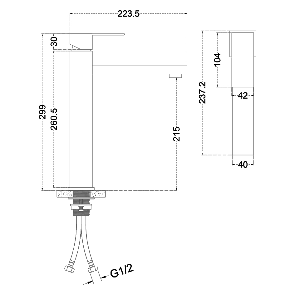 картинка Смеситель Melana F610202 CUBO нержавеющая сталь  картинка Смеситель Melana F610202 CUBO нержавеющая сталь