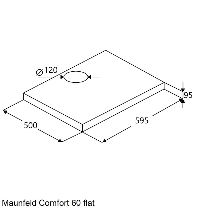 картинка Кухонная вытяжка Maunfeld Comfort 60 Flat черная  картинка Кухонная вытяжка Maunfeld Comfort 60 Flat черная