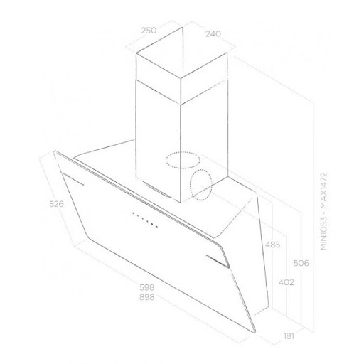 картинка Кухонная вытяжка Elica LESSENZA WH/A/90 