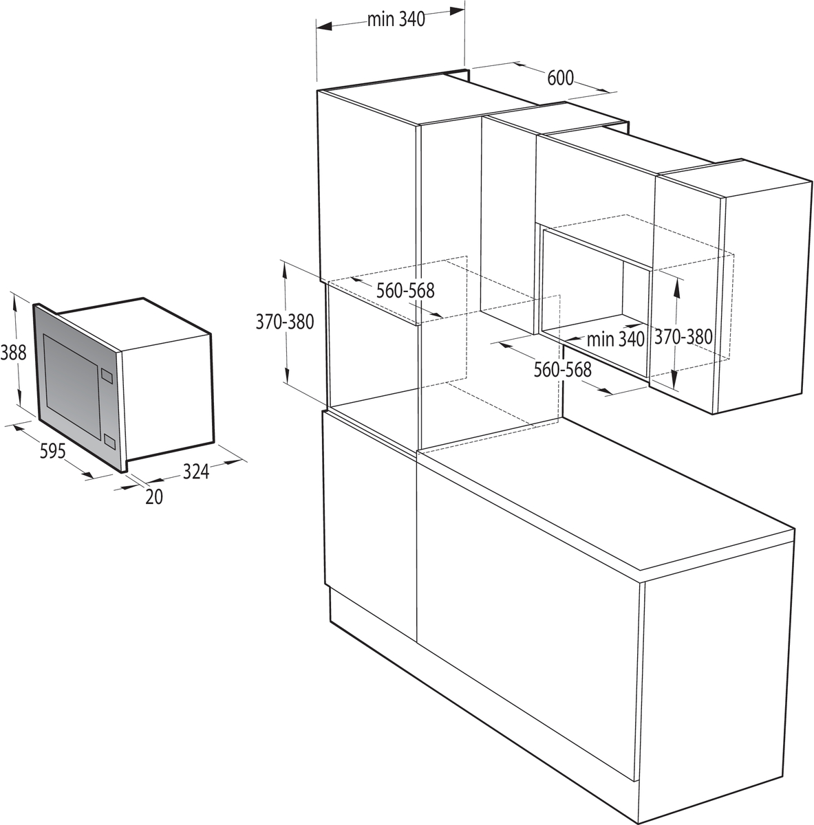 картинка Микроволновая печь Gorenje BM201AG1BG черный  картинка Микроволновая печь Gorenje BM201AG1BG черный
