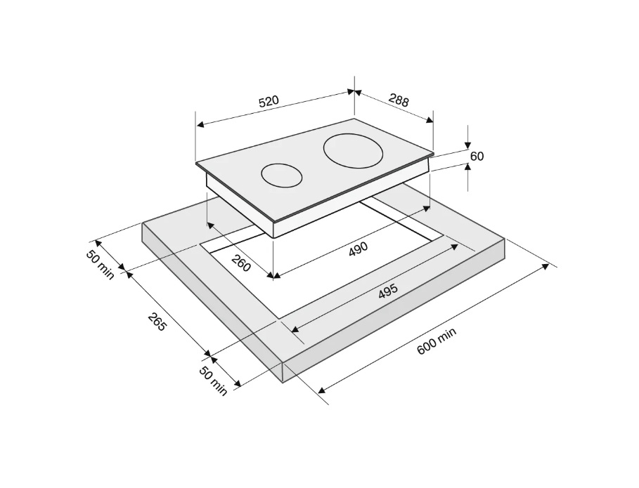 картинка Электрическая варочная панель ZAUBER 30 BL TK 