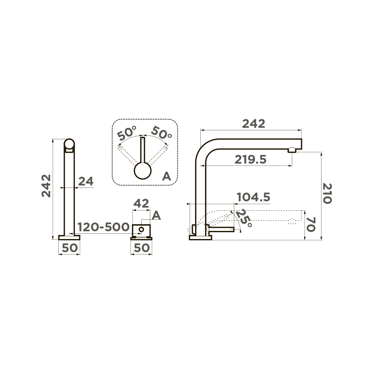 картинка Смеситель Omoikiri Nara LG 