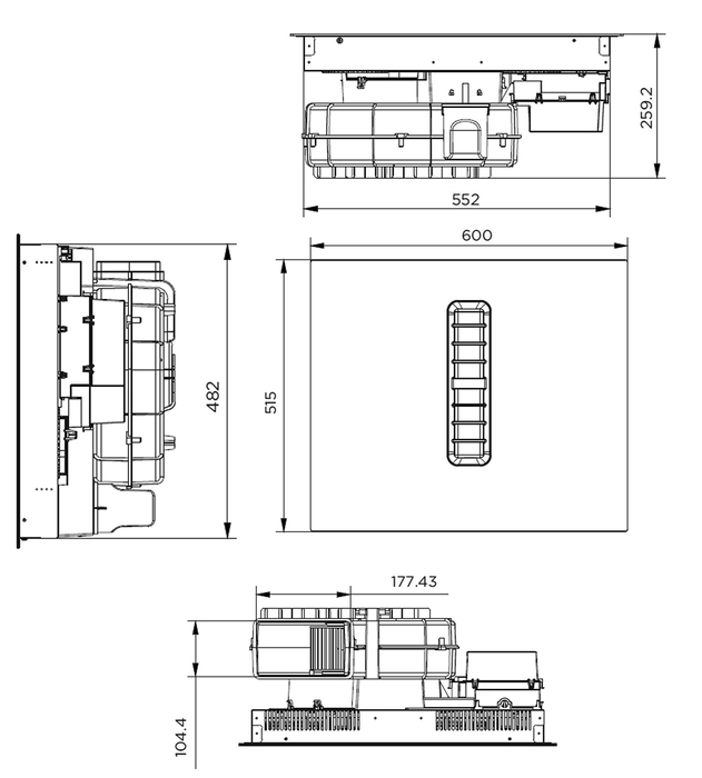 картинка Варочная панель с интегрированной вытяжкой Maunfeld MIHC604SF2BK  картинка Варочная панель с интегрированной вытяжкой Maunfeld MIHC604SF2BK