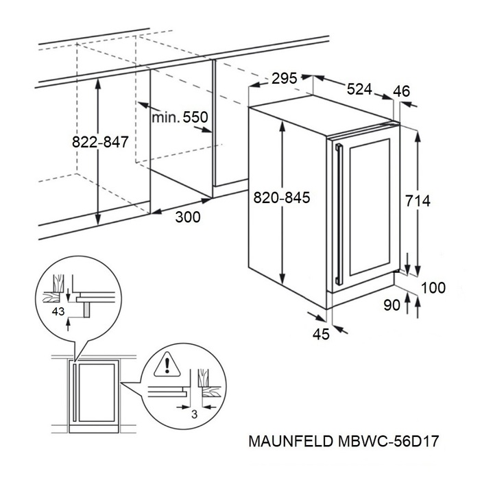 картинка Винный шкаф Maunfeld MBWC-56D17  картинка Винный шкаф Maunfeld MBWC-56D17