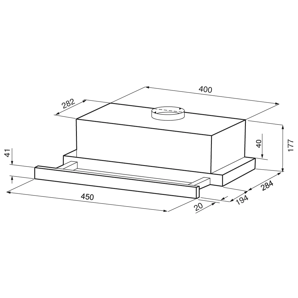 картинка Кухонная вытяжка Krona KAMILLA F 450 black 
