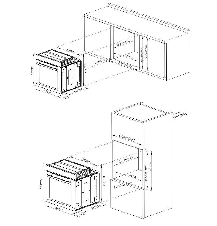 картинка Электрический духовой шкаф Vard VON564B черный 