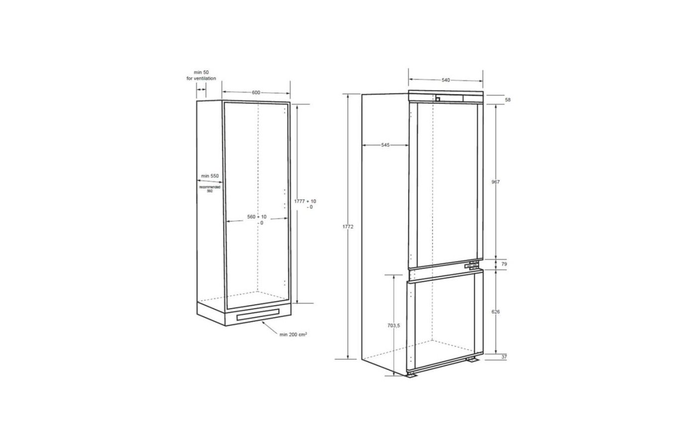 картинка Встраиваемый холодильник Haier BCF3261WRU 