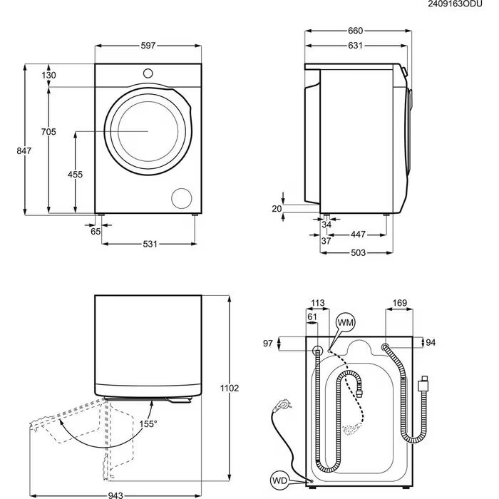 картинка Стиральная машина с паром Aeg LFR73044SCE 