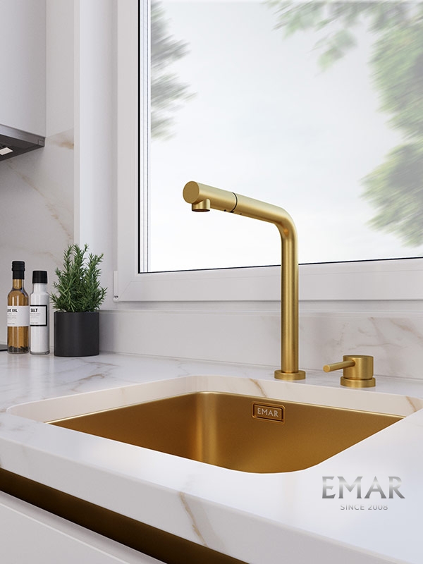 картинка Смеситель Emar ЕС - 7027 PVD Golden 