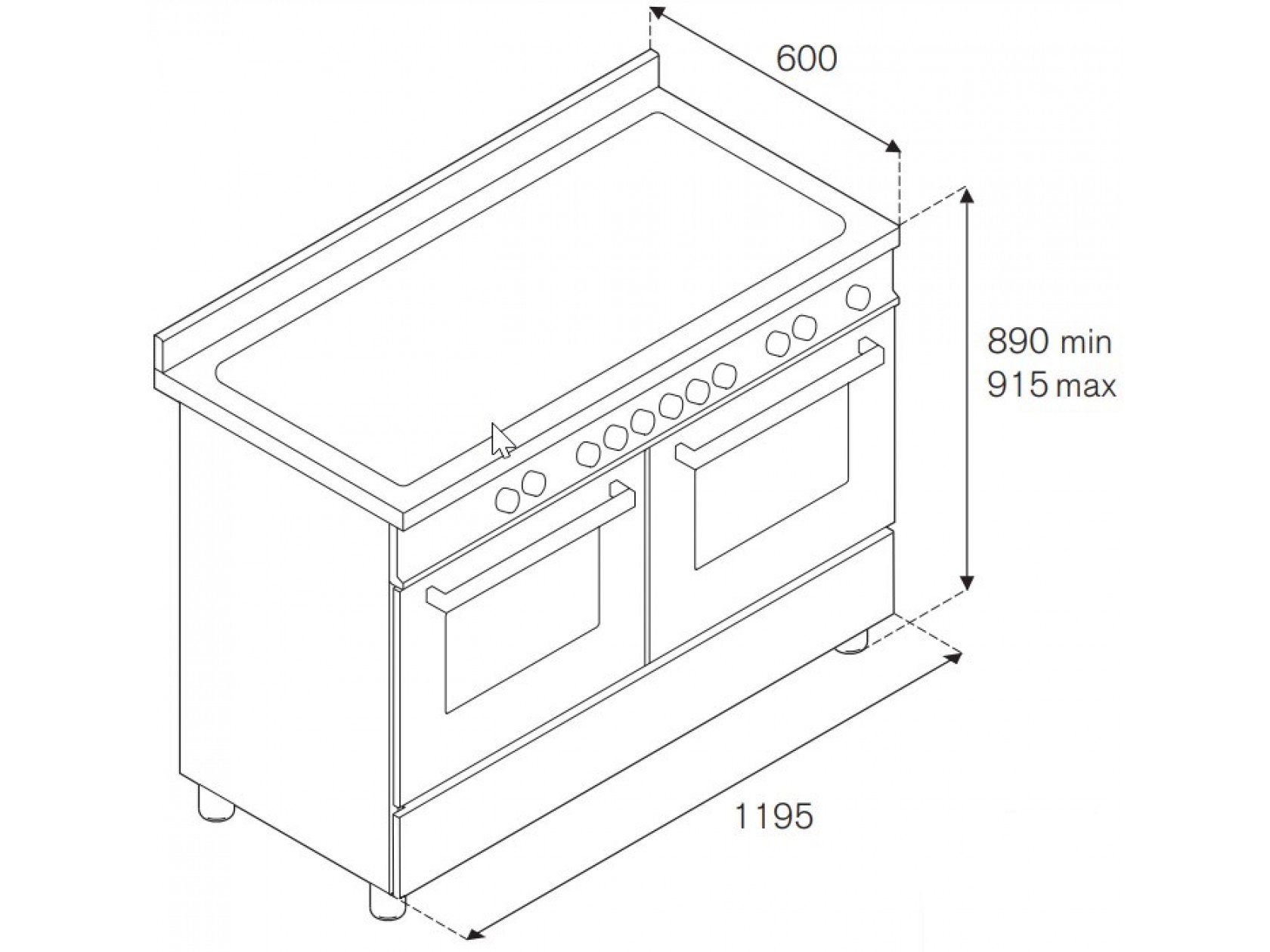 картинка Электрическая кухонная плита Bertazzoni HER125I2EXT 