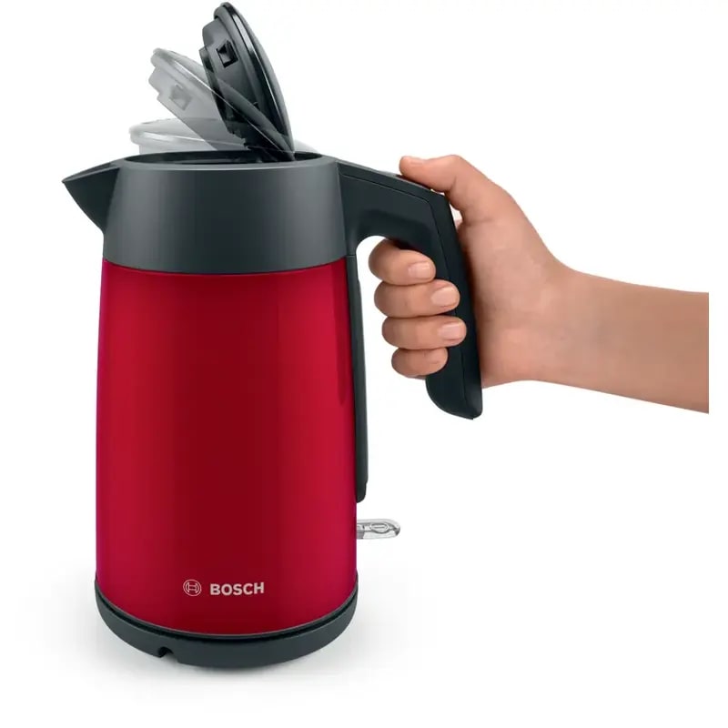 картинка Чайник электрический Bosch TWK7L464 красный  картинка Чайник электрический Bosch TWK7L464 красный