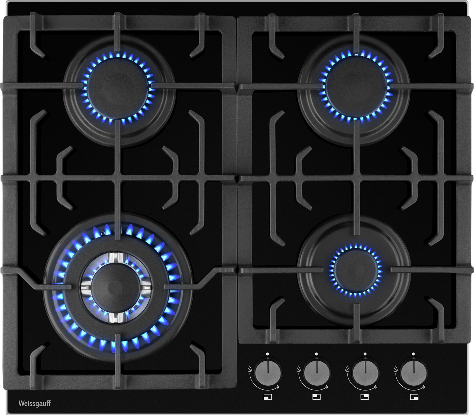 картинка Газовая варочная панель Weissgauff HGG 641 BGSV 