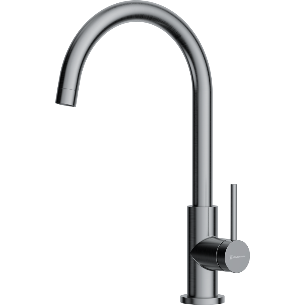 картинка Смеситель Omoikiri SHINAGAWA SLIM BN нержавеющая сталь 