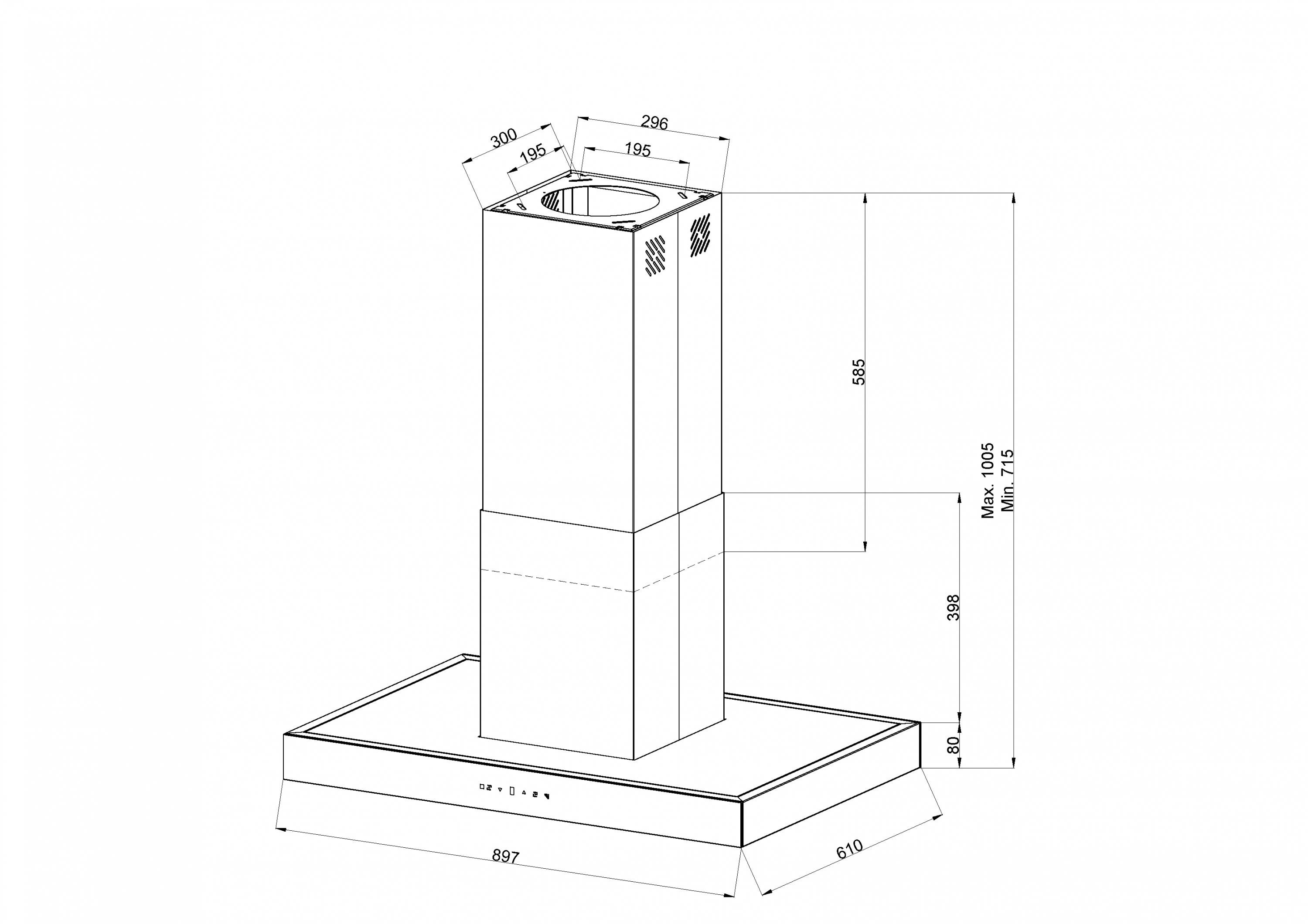 картинка Кухонная вытяжка Kuppersberg DUDL 8 BX 