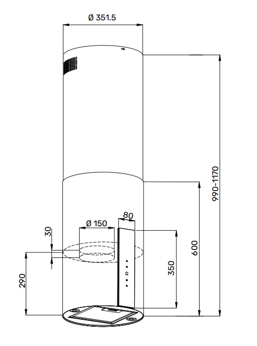 картинка Кухонная вытяжка Kuppersberg MOTUBA 35 B 