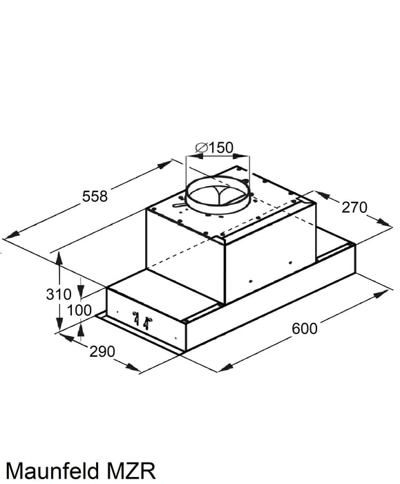 картинка Кухонная вытяжка Maunfeld MZR 60 белый 