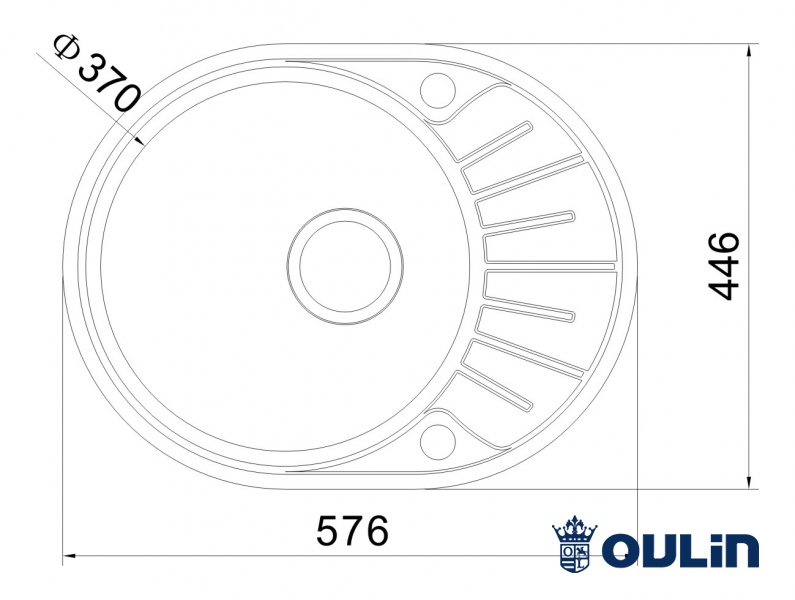 картинка Мойка для кухни Oulin OL-R101  картинка Мойка для кухни Oulin OL-R101