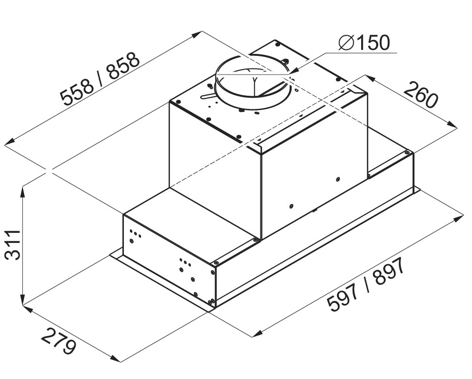 картинка Кухонная вытяжка Maunfeld FANTASY 90 BLACK 