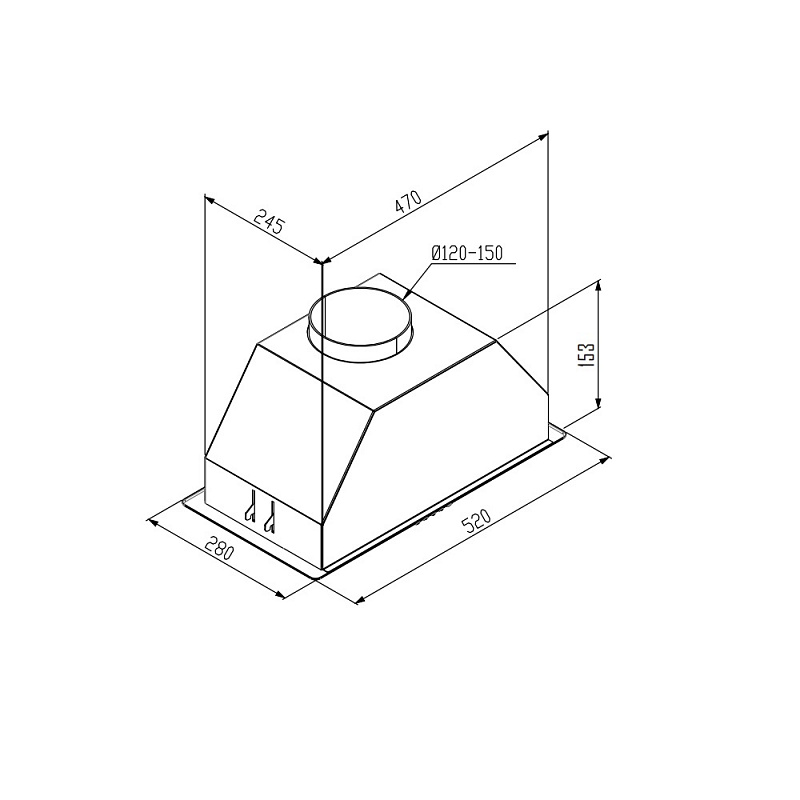 картинка Кухонная вытяжка Korting KHI 6416 W 