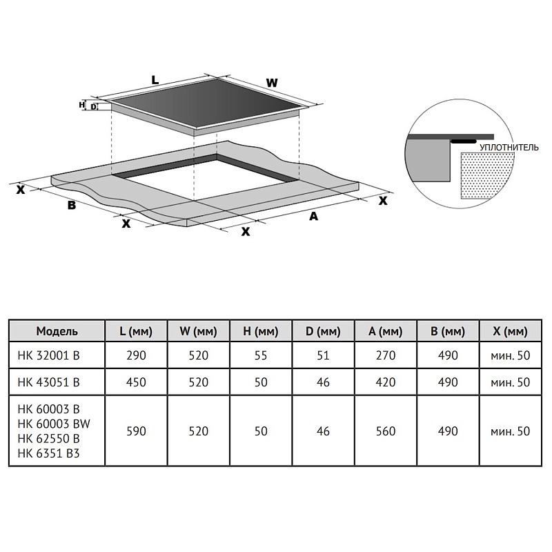 картинка Варочная панель Korting HK 62550 B 