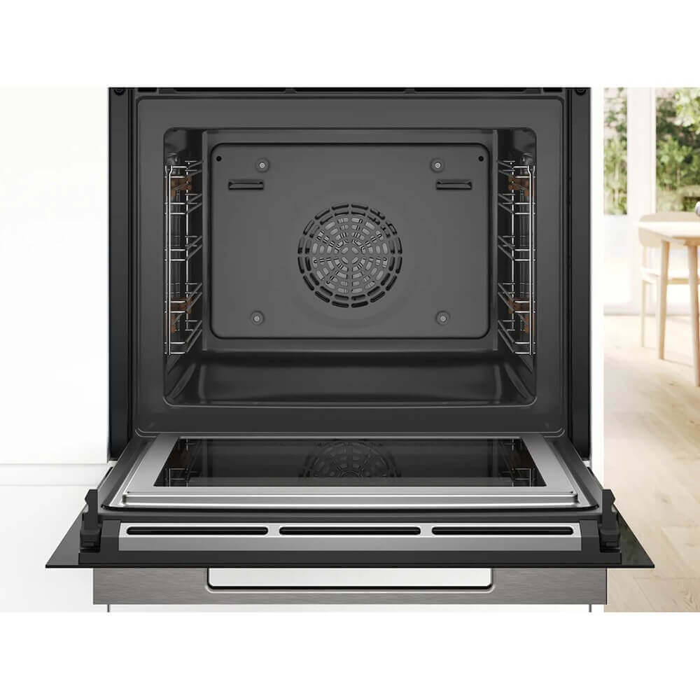 картинка Электрический духовой шкаф с функцией СВЧ Bosch HMG776NB1 черный 