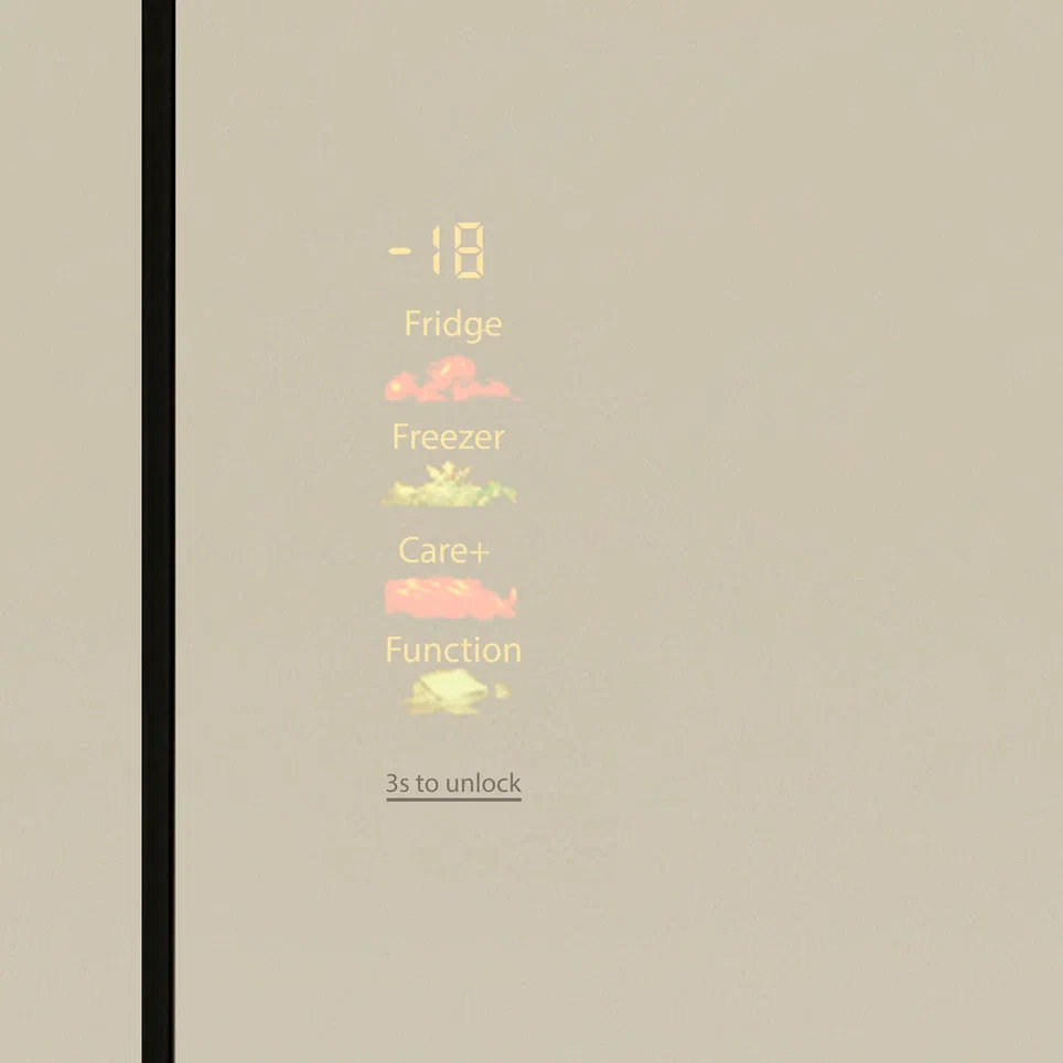 картинка Полувстраиваемый холодильник Maunfeld MFF190NFDBG бежевый 