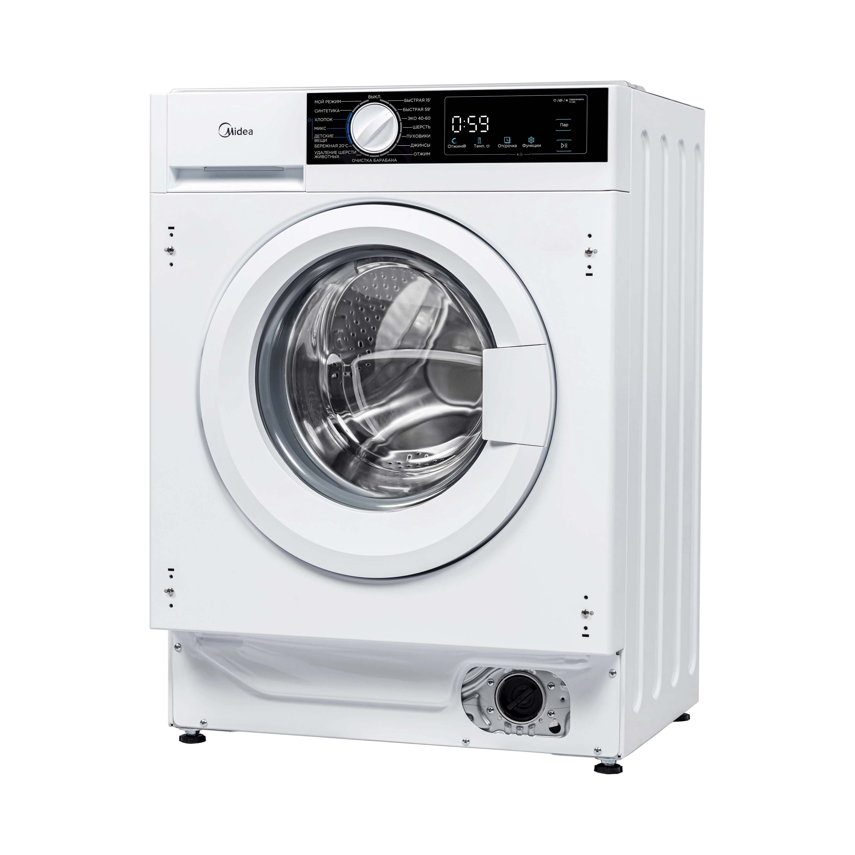 картинка Стиральная машина встраиваемая с паром Midea MFA06W80B/W 