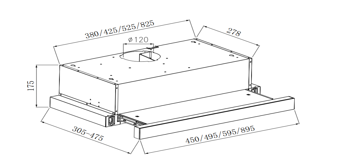 картинка Кухонная вытяжка Weissgauff TEL 500 White Glass 