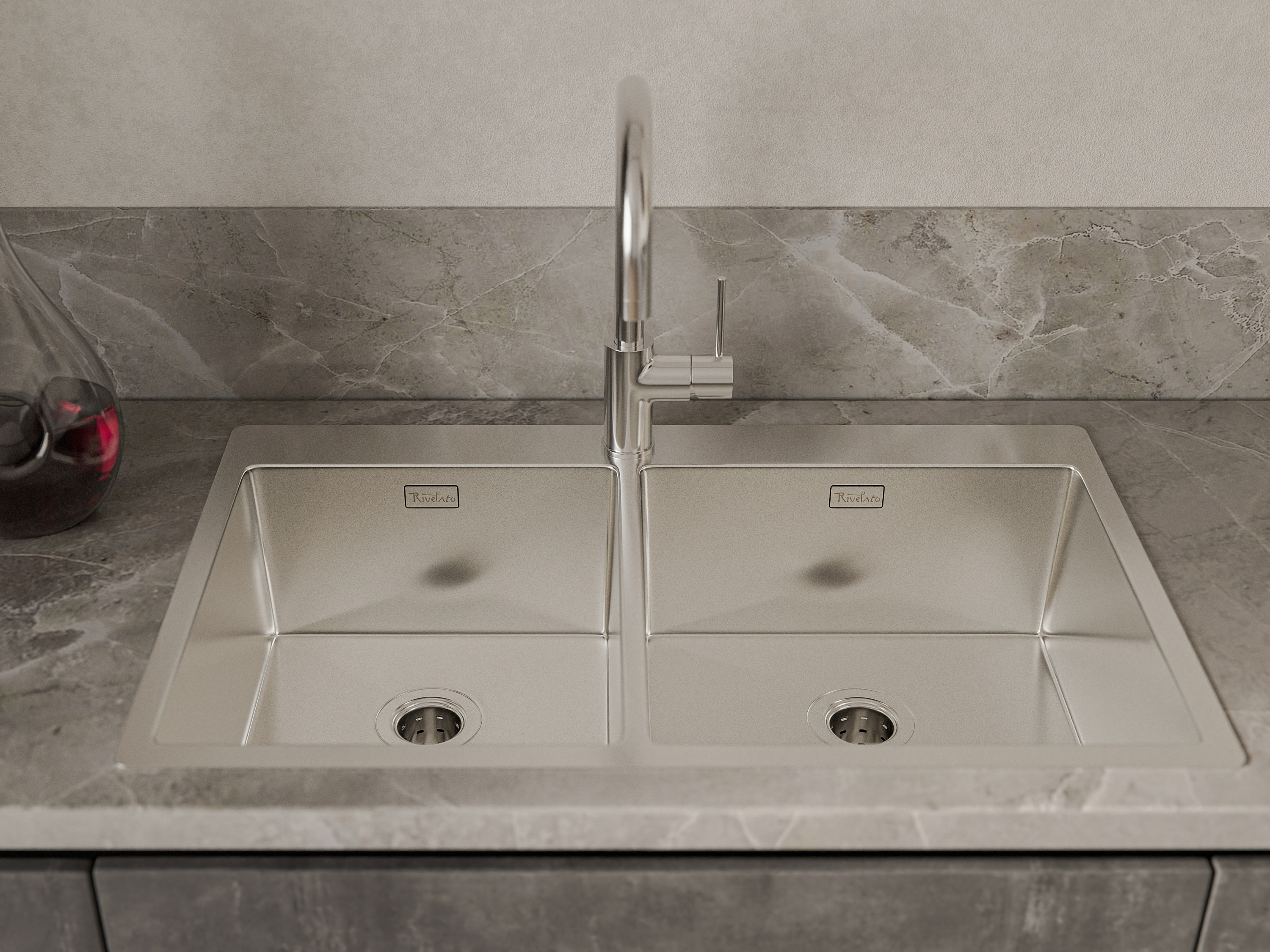 картинка Мойка для кухни Rivelato Rinox 8050 B2  картинка Мойка для кухни Rivelato Rinox 8050 B2