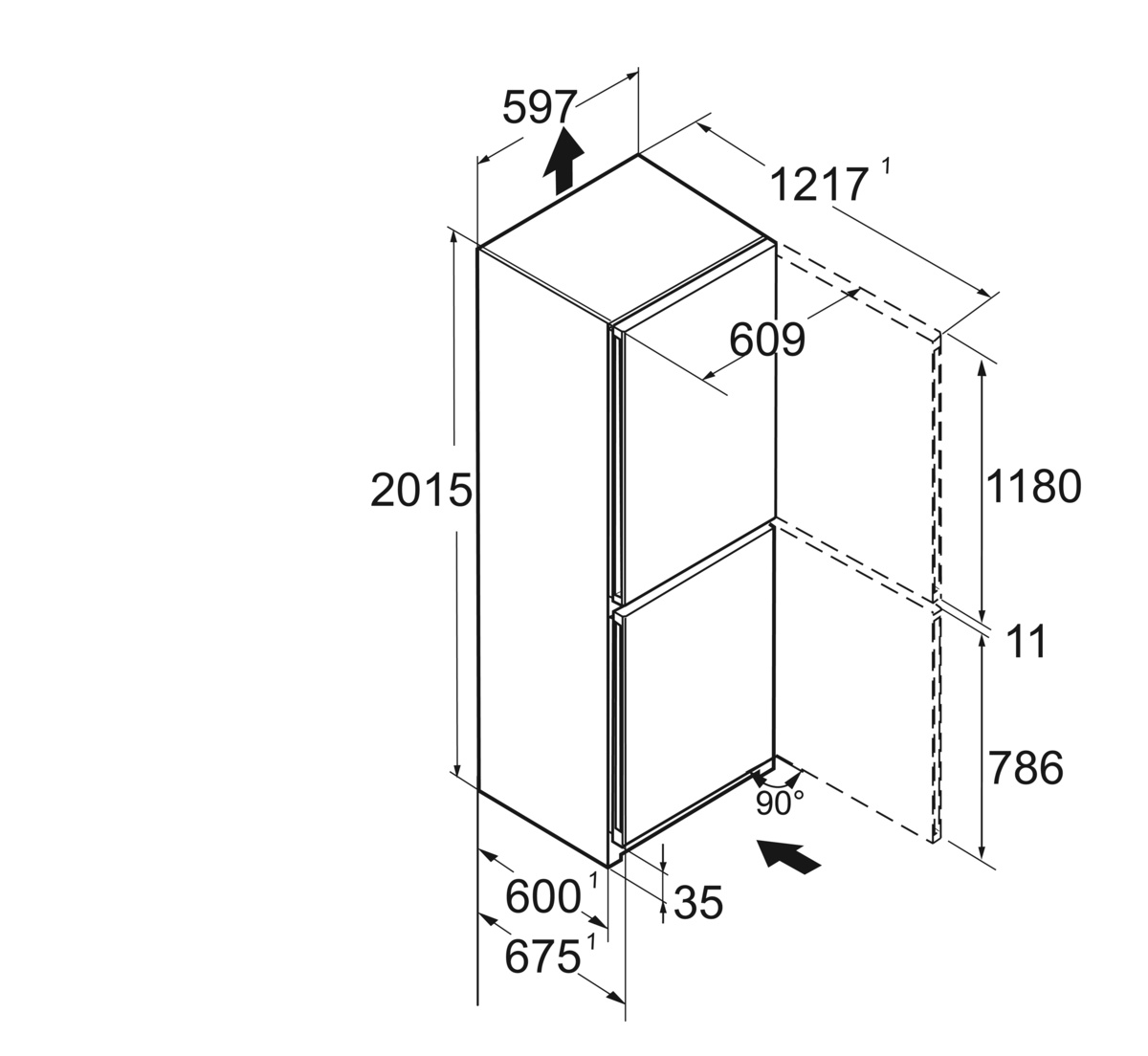 картинка Отдельностоящий холодильник Liebherr CBNSFC 57VI 