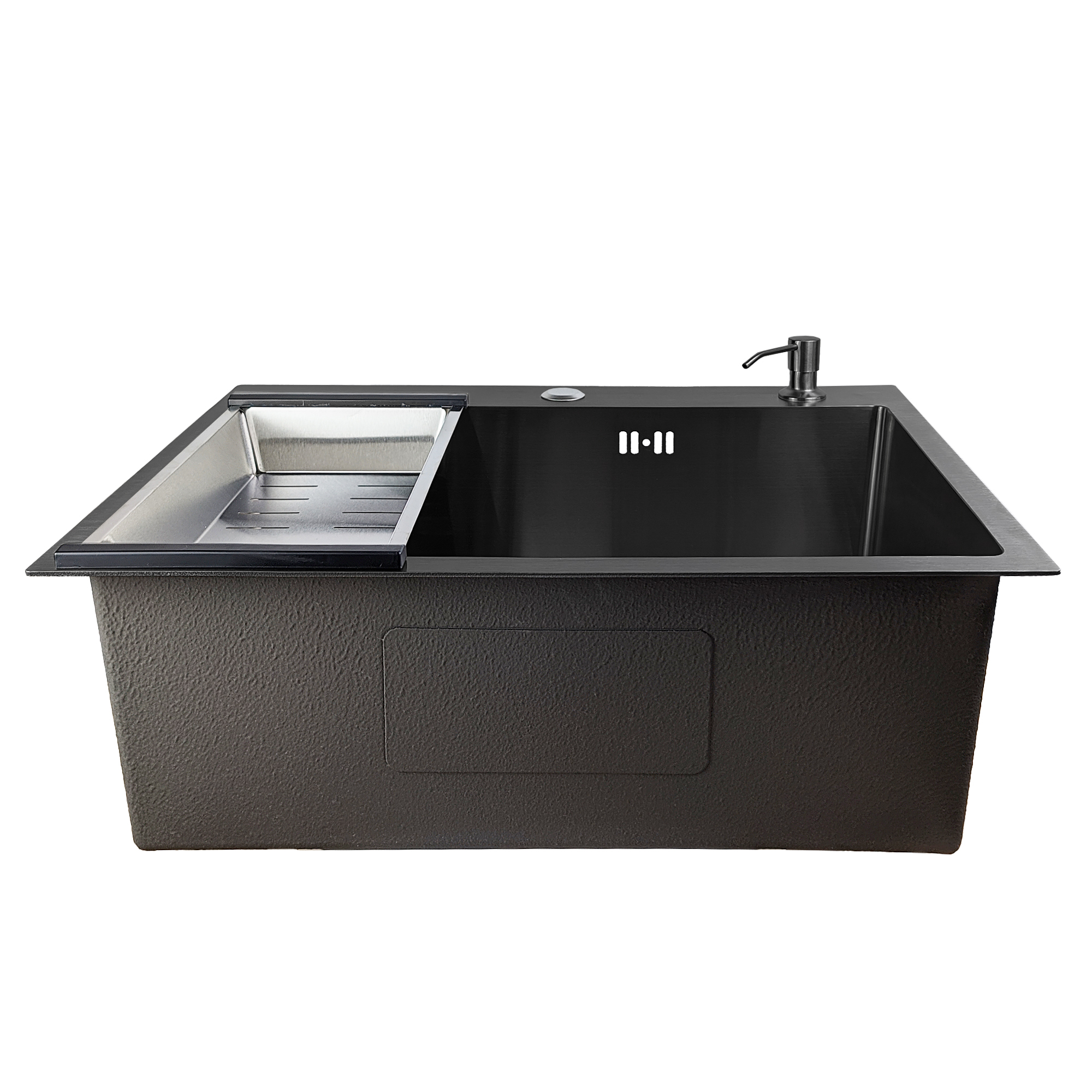 картинка Комплект мойка и смеситель Gerda 6045 G+SM.Black 