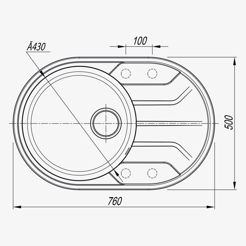 картинка Мойка для кухни Dr. Gans Лиана 760 