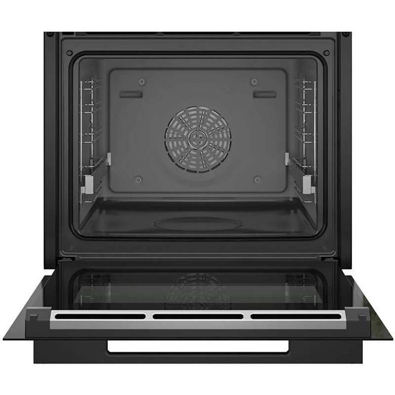 картинка Электрический духовой шкаф с функцией пароварки Bosch HSG958DB1S черный 