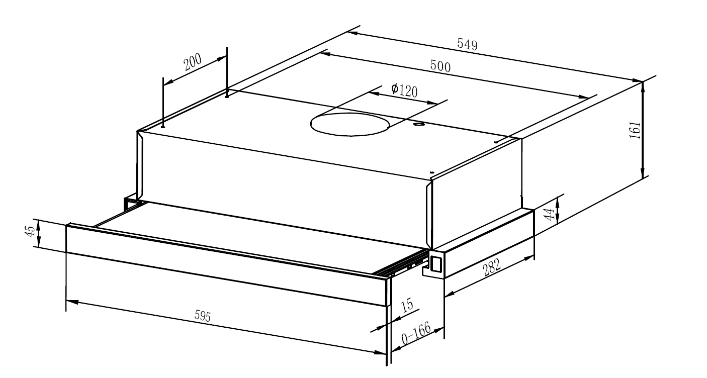 картинка Кухонная вытяжка Weissgauff TEL 06 1M IX 