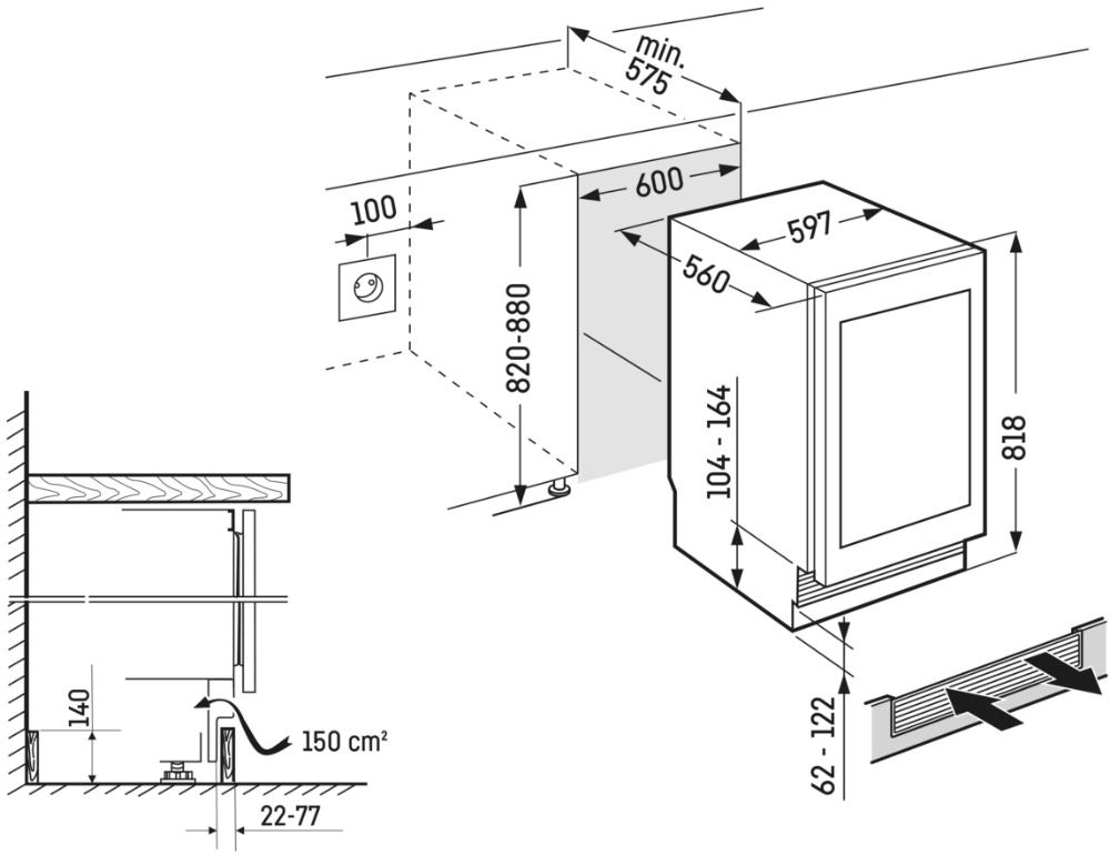 картинка Встраиваемый винный шкаф Liebherr UWpri 3662-20 001 