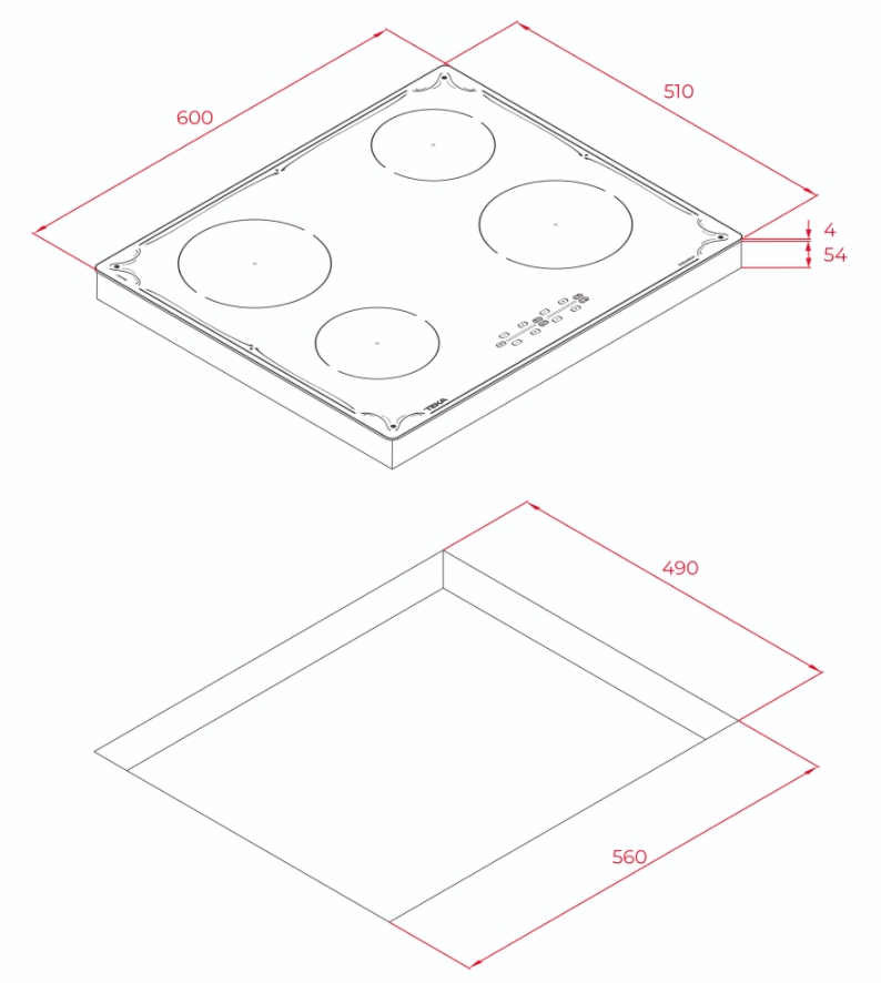 картинка Индукционная варочная панель Teka IBR 64040 TTC BLACK 
