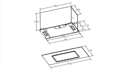 картинка Кухонная вытяжка полновстраиваемая Haier HVX-BI652GB 