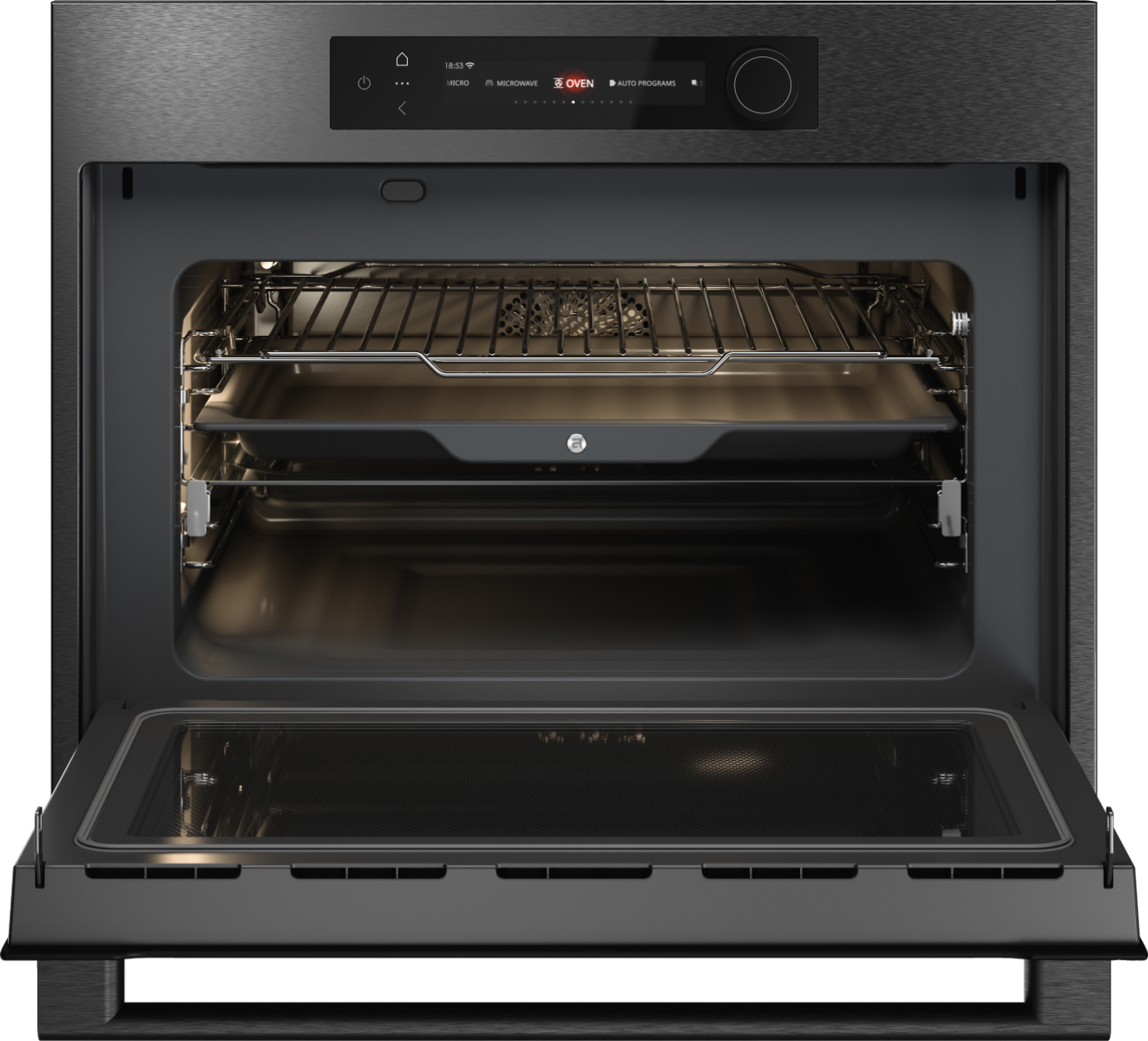 картинка Электрический духовой шкаф с функцией СВЧ Asko OCM64BSH черный 