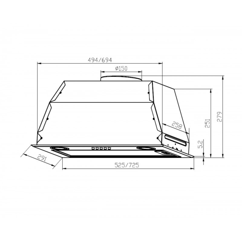 картинка Кухонная вытяжка Lex GS BLOC P 600 INOX  картинка Кухонная вытяжка Lex GS BLOC P 600 INOX