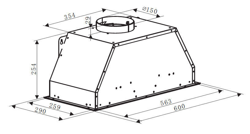 картинка Кухонная вытяжка Weissgauff Dubhe 60 PB IX 