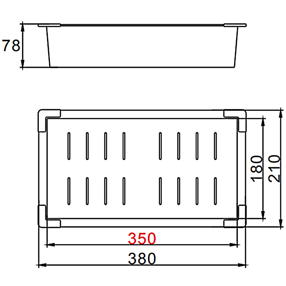 картинка Коландер Ledeme K30335B графит 