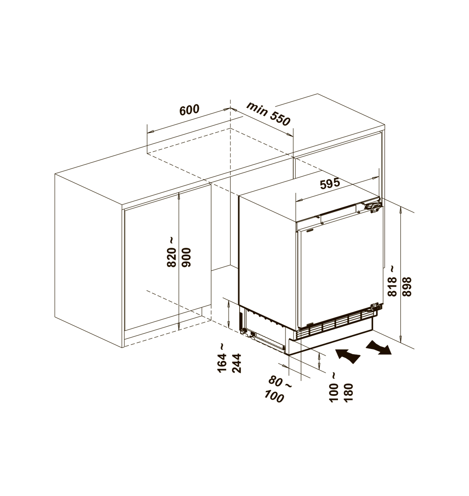 картинка Встраиваемый холодильник Lex RBI 102 DF 