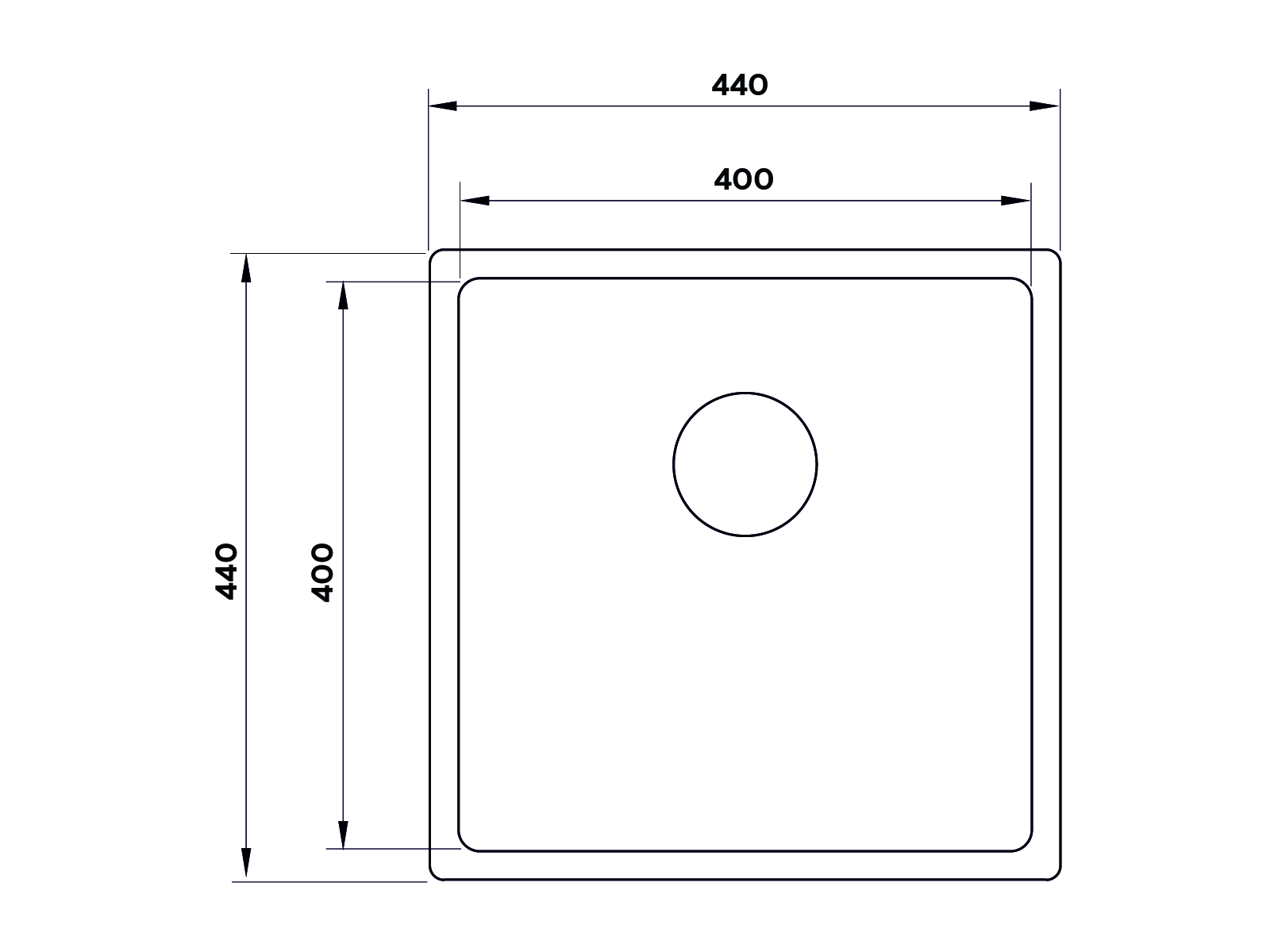 картинка Мойка Longran TECHNO TEB400.400-GT10P 