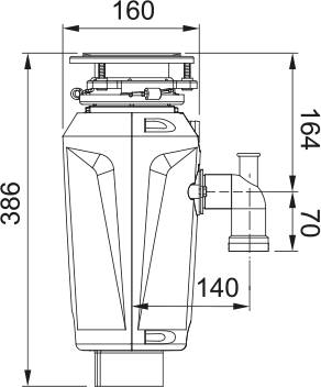 картинка Измельчитель пищевых отходов Franke SLIM 125 