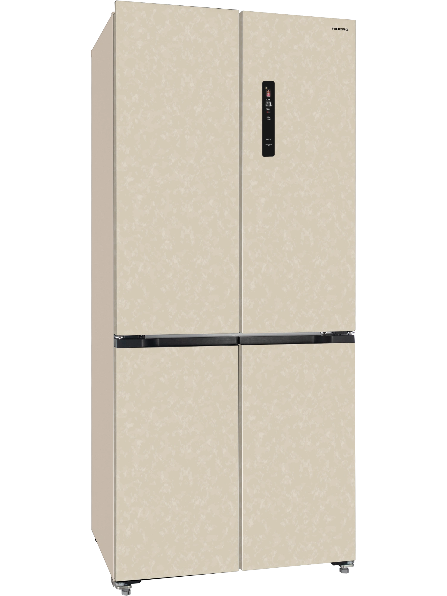 картинка Полувстраиваемый холодильник Hiberg RFQ-600DX NFYM INVERTER бежевый 