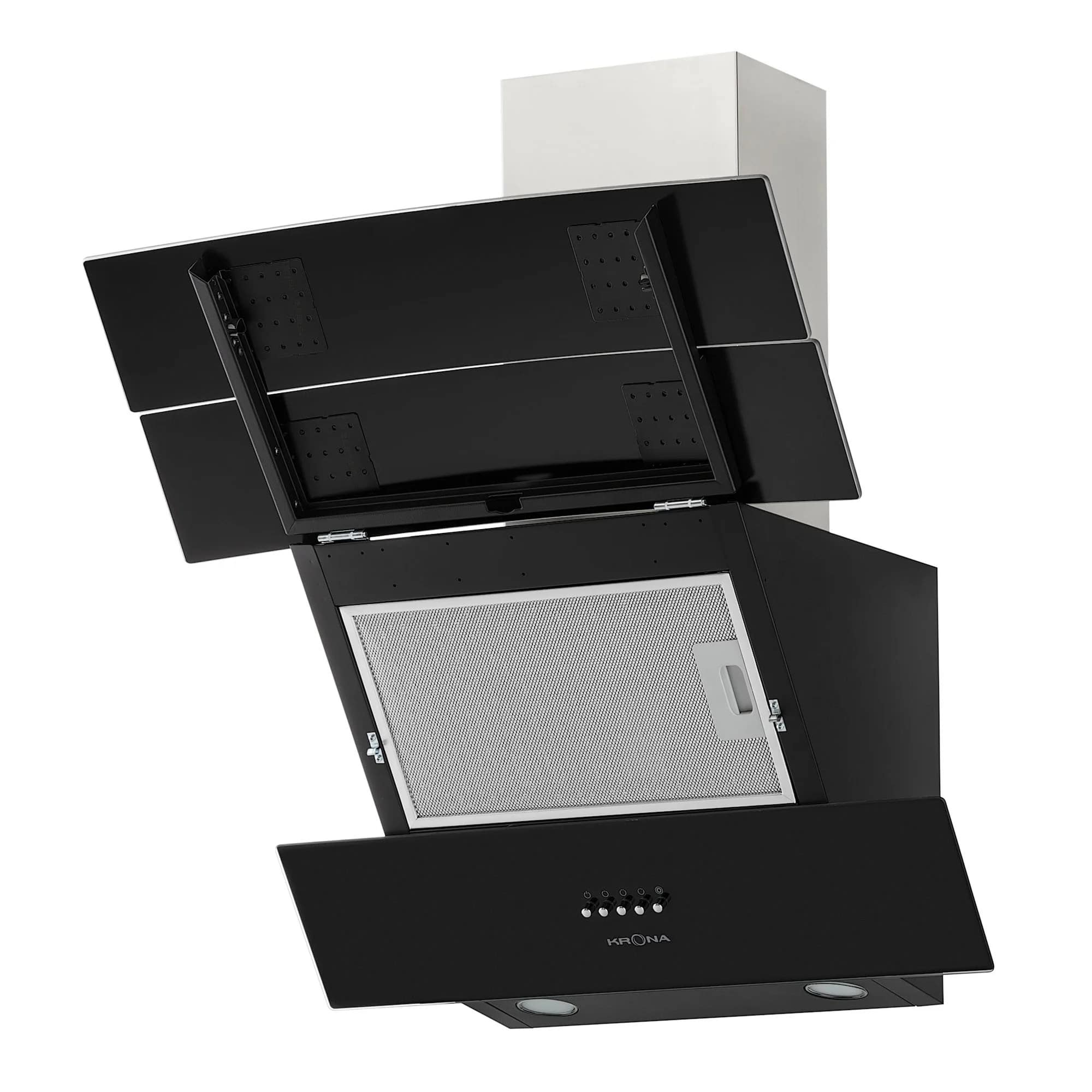 картинка Кухонная вытяжка Krona INGA 600 inox/black push button 